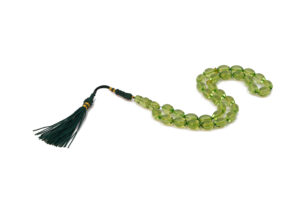 Light Green Natural Transparent Amber Prayer Beads Sebha