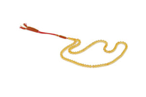 Light Yellow Natural Transparent Amber Prayer Beads Tasbih